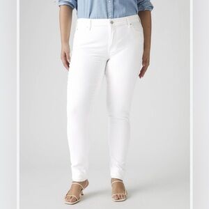 Levi’s 711 Skinny Mid Rise Stretch White Jean W32 L 28